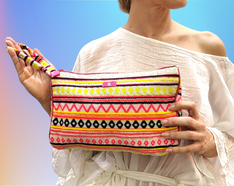 02A BEAUTY BORSA 38 riga fluo corallo gialla