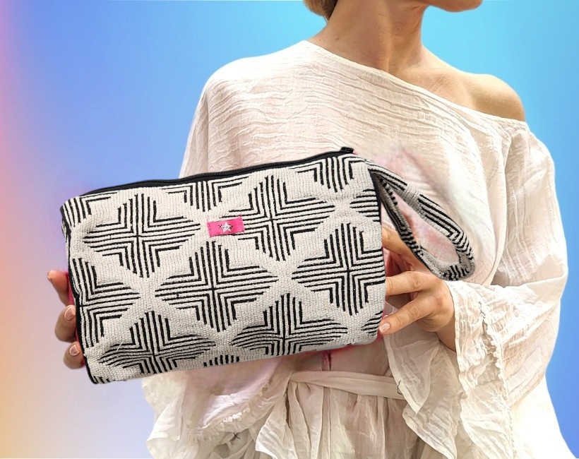 02A BEAUTY BORSA 56 rombi lurex nero