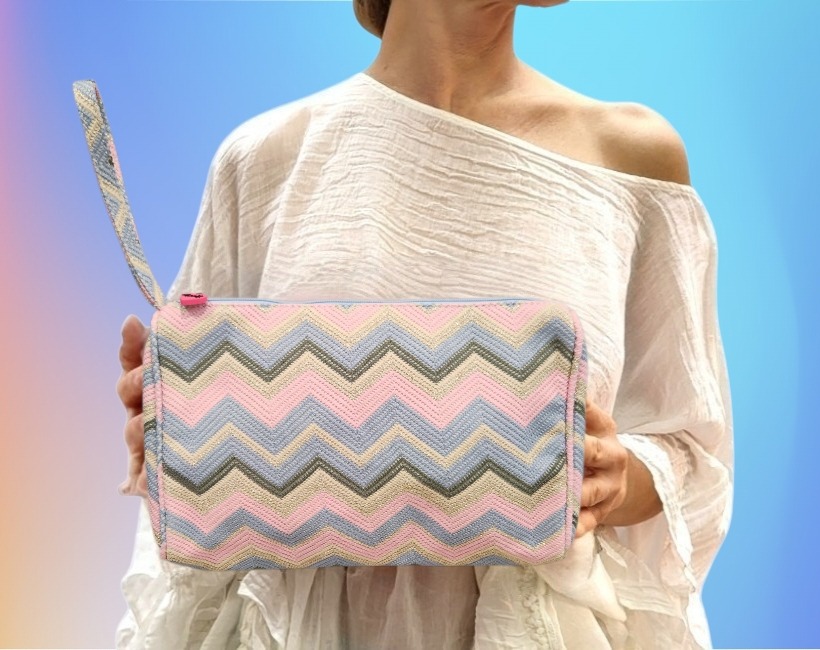 02A BEAUTY BORSA 72 zig zag pastelli