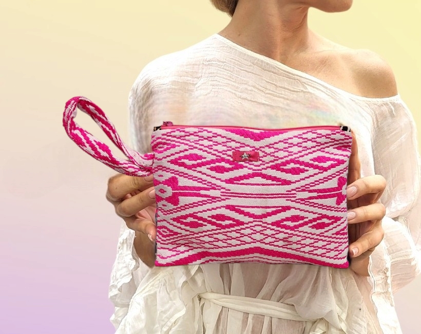 03A BUSTINA PIATTA 51 kilim fuxia argento