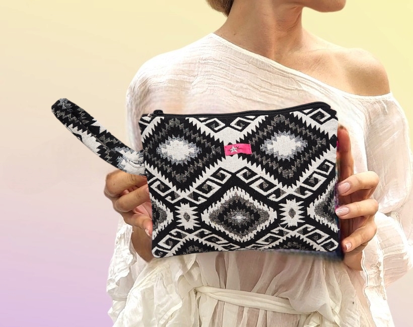 03A BUSTINA PIATTA 59 rombi nero fumo