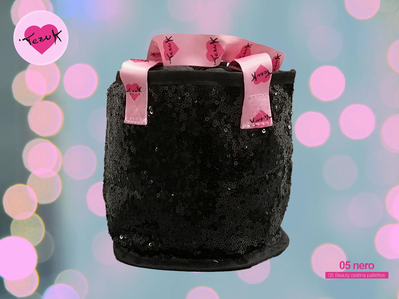 05 Beauty cestina paillettes - nero