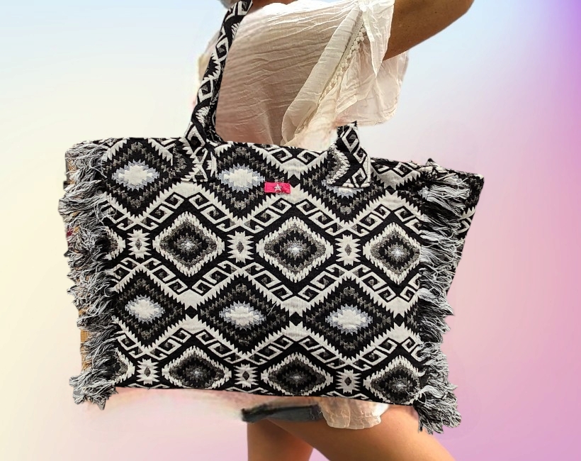 11A SHOPPING FRANGE 59 rombi nero fumo