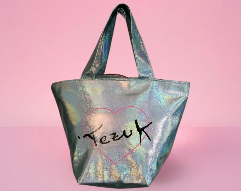 11C BEAUTY CHAPPELLIER ecopelle crackle argento