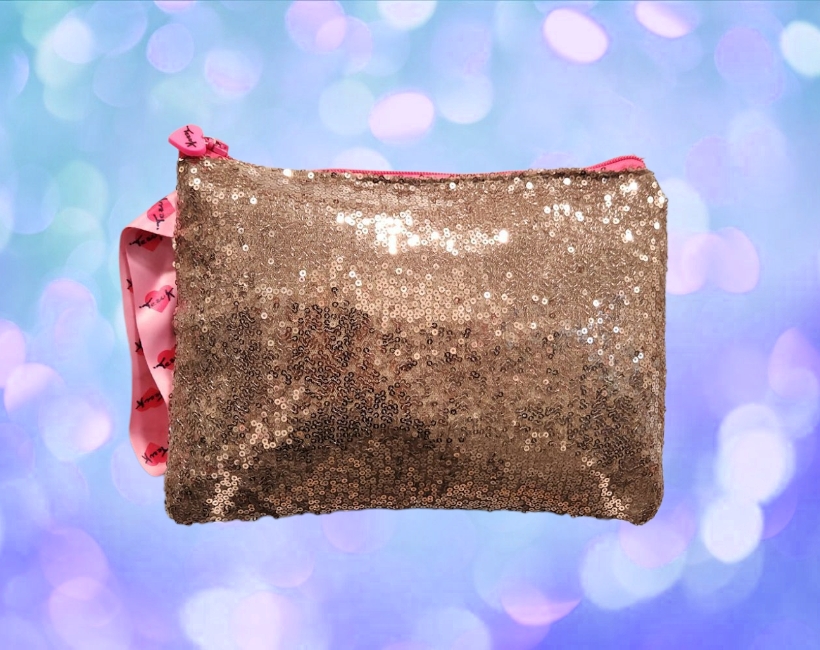 18 Pochette piatta paillettes - rame