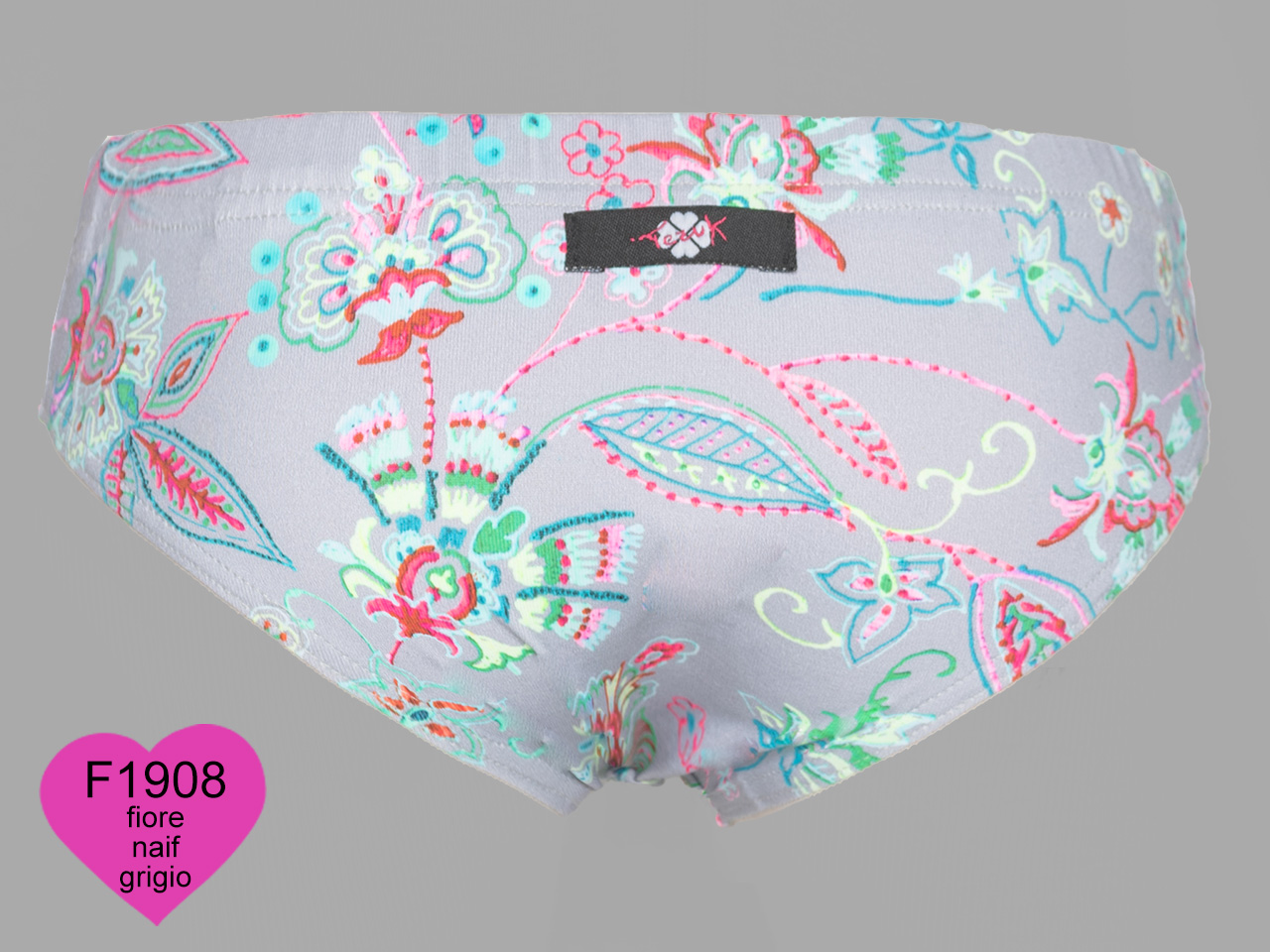 200 f1908 fiore naif grigio