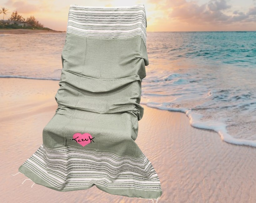 FOUTA telo 04 militare nero