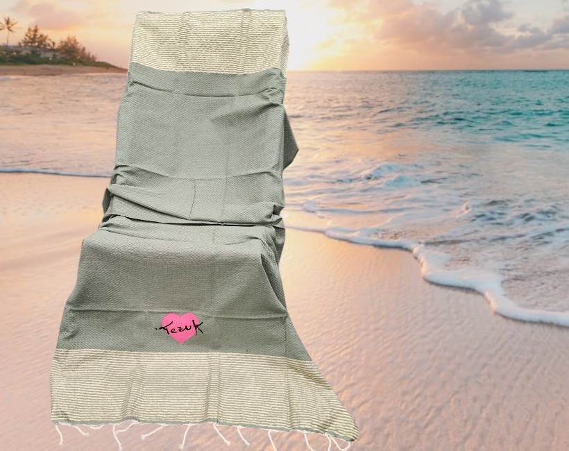 FOUTA telo 12 militare oro