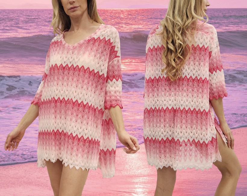 6002F TSHIRT VALE 415 chevron rosa