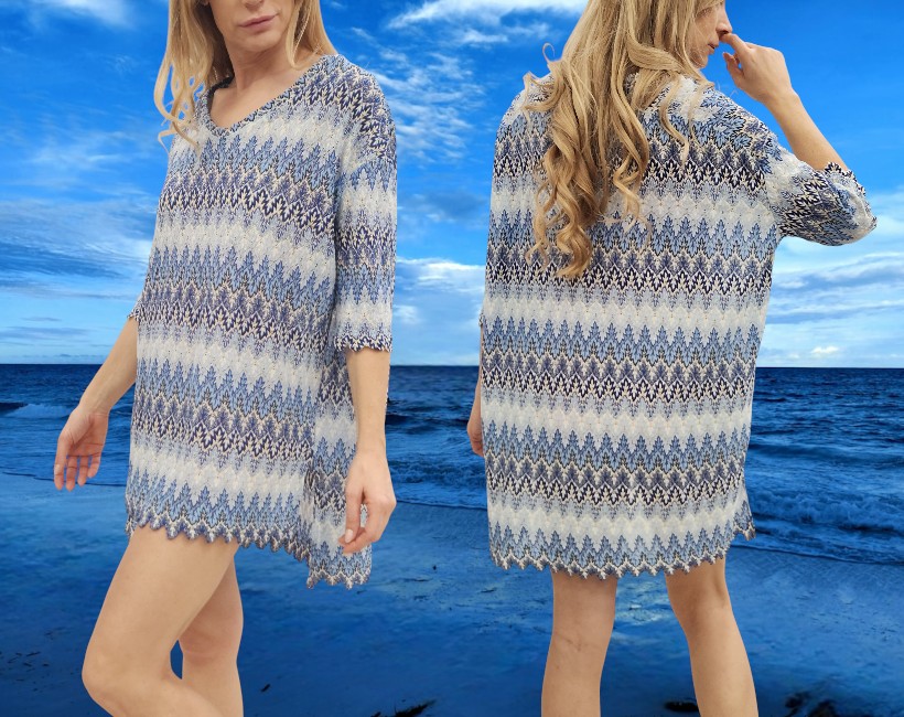 6002F TSHIRT VALE 418 chevron abisso