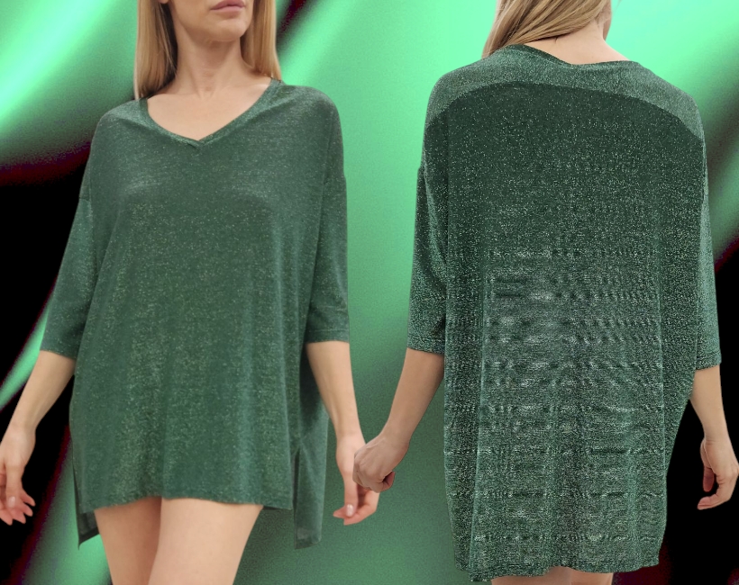 6002F TSHIRT VALE 368 lurex agave