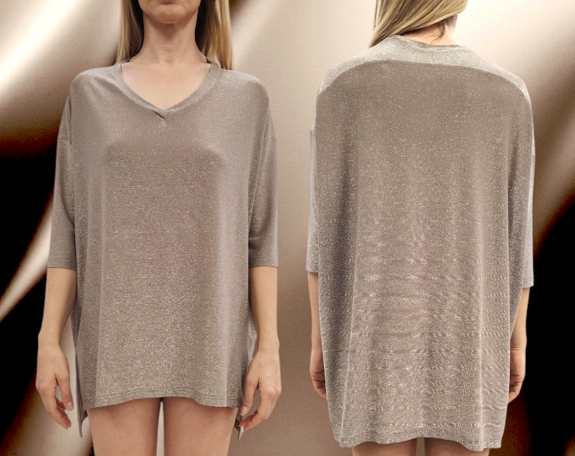 6002F TSHIRT VALE 371 lurex sand