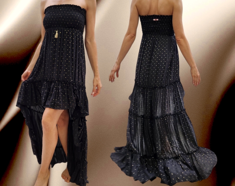 8010F GITANO 066 nero oro plumetis