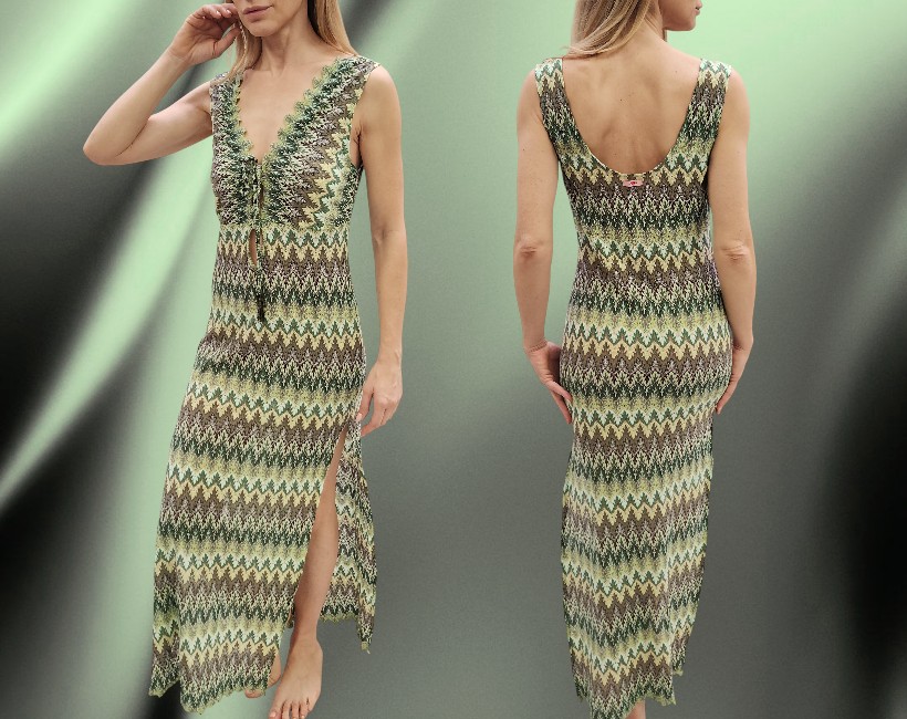 8014f MICIA abito 417 chevron militare