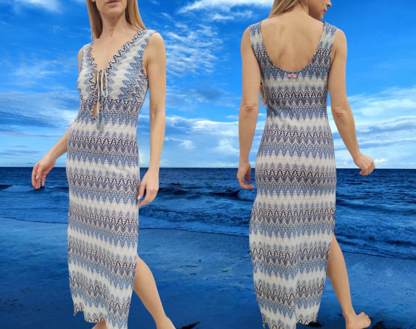 8014f MICIA abito 418 chevron abisso