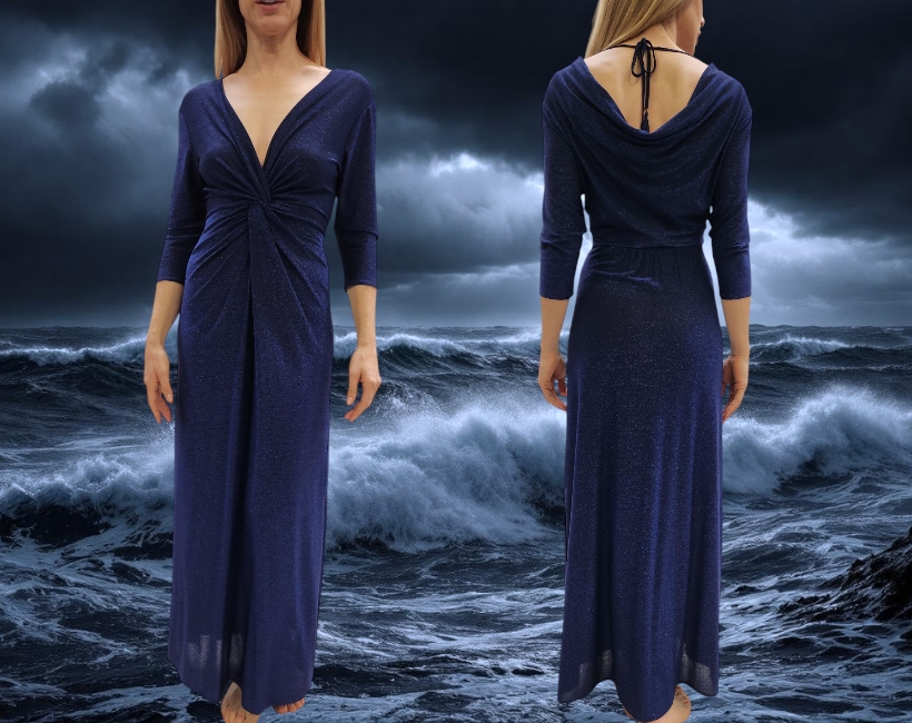 8064F PRISCILLA abito 369 lurex abisso