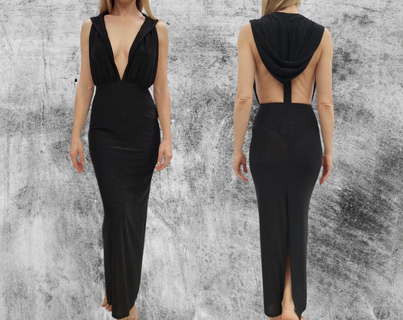 8078F KAILI abito 376 lurex nero