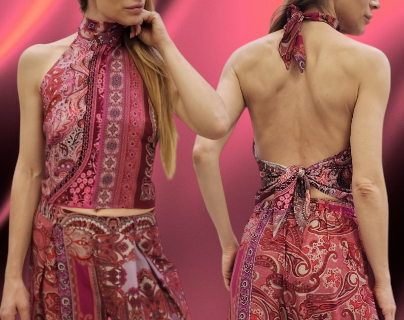 9072F MISS 449 foulard rubino