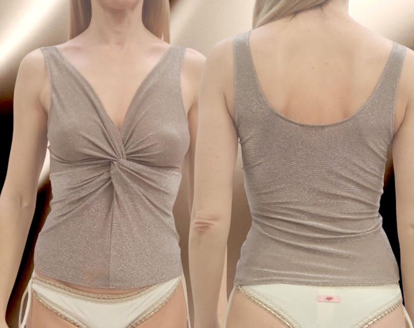 9096F TOTTA top 371 lurex sand