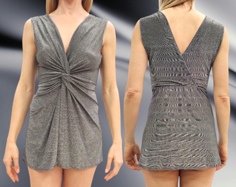 9097F FRENCI canotta 366 lurex fumo