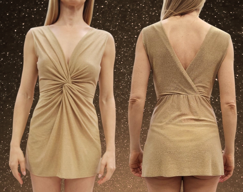 9097F FRENCI canotta 370 lurex oro