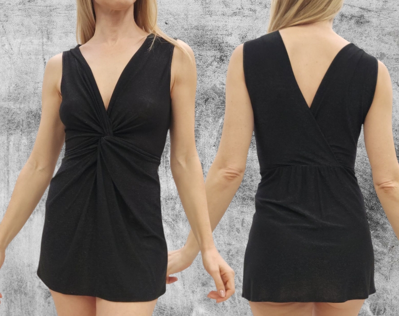 9097F FRENCI canotta 376 lurex nero