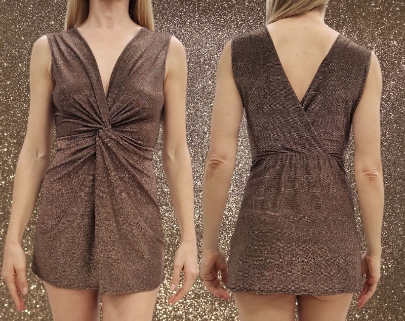 9097F FRENCI canotta 378 lurex ebano