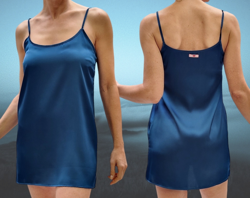 9204F PETALO raso stretch oceano