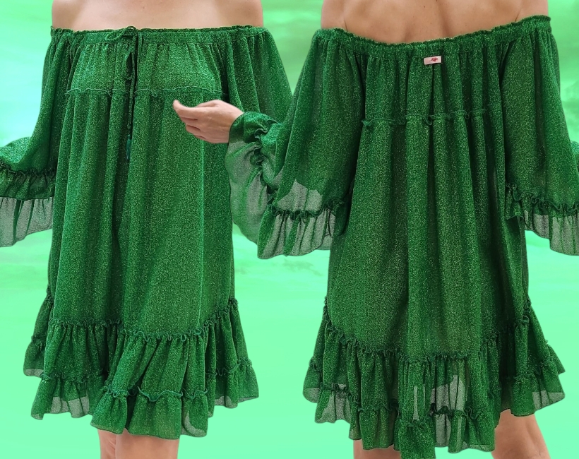 9235F COCCA 070 smeraldo lamè