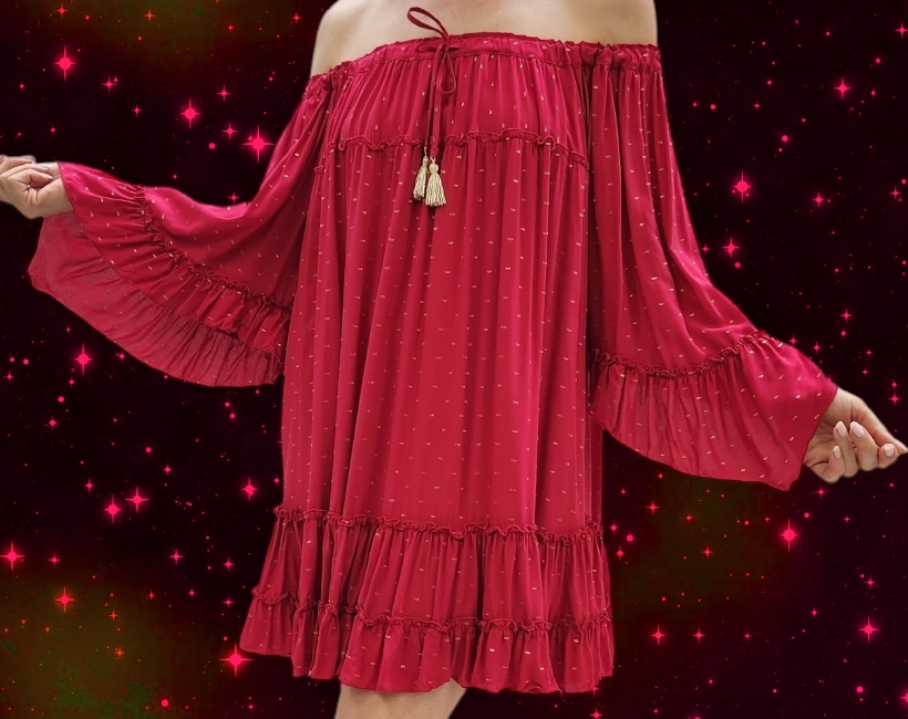 9235F COCCA 382 rubino oro plumetis