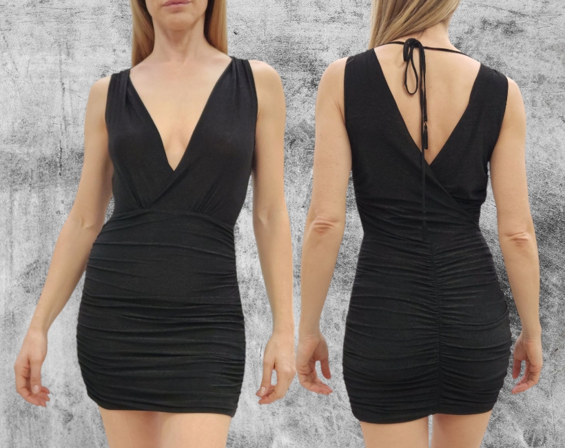 9273F RED abito 376 lurex nero