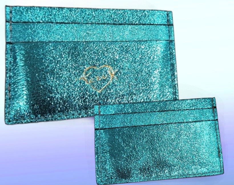 bustina portacarte turchese 008