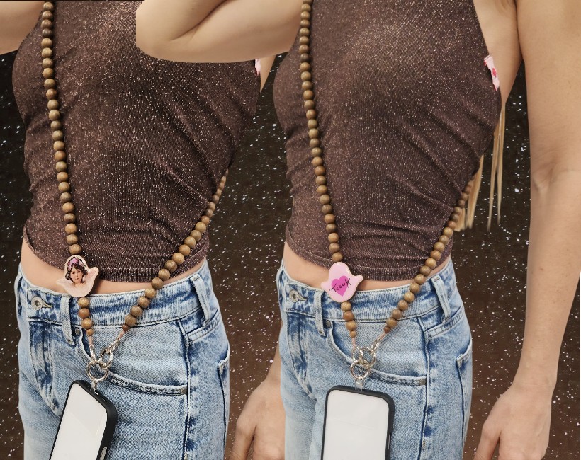 COLLANA PORTACELLULARE angelo naturale