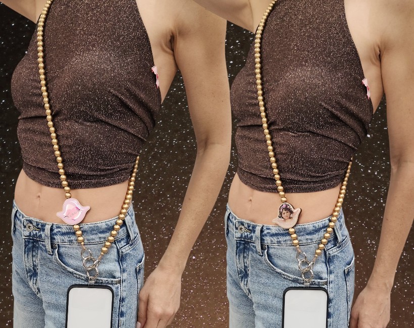 COLLANA PORTACELLULARE angelo oro