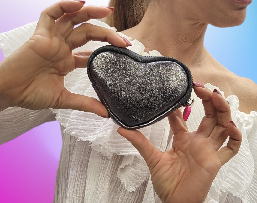 cuore portamonete titanio 020