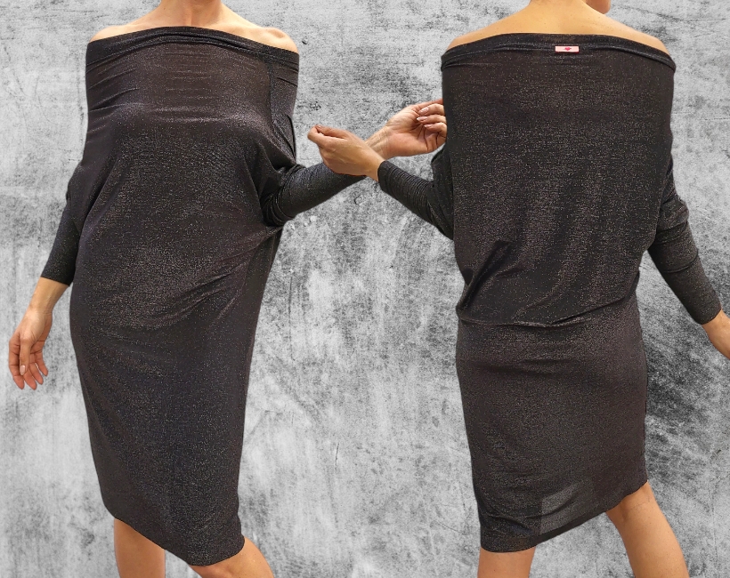 NK03 ABITO CORTO 376 lurex nero