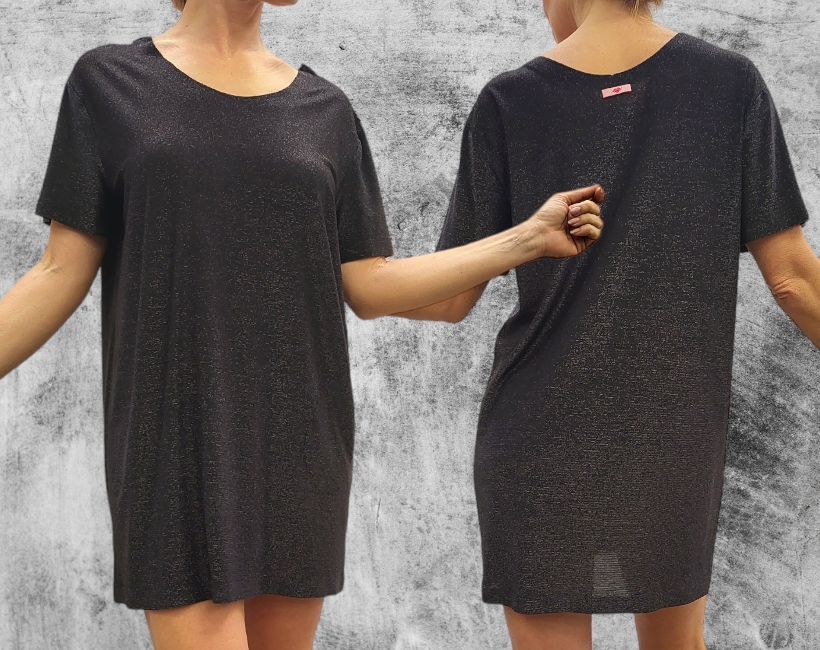 NK07 ABITO CORTO 376 lurex nero