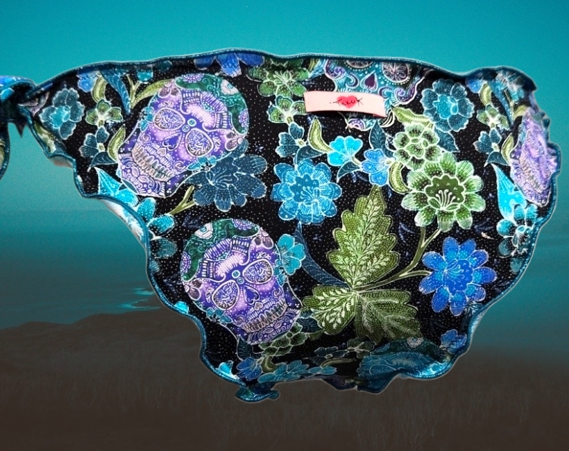 S925FR teschio fiori